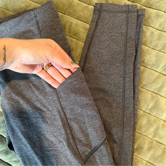 LULULEMON Grey Workout Leggings Size 10 - Picture 2 of 6